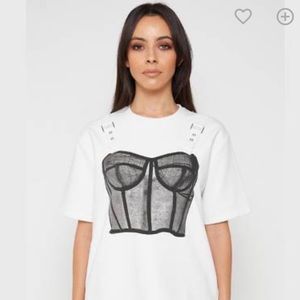 Maniére de Voir Corset Print T-Shirt - Small